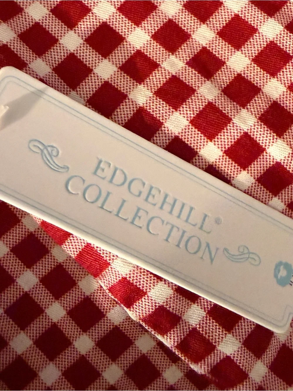 NEW Edgehill Collection Boy 2-Pc Outfit Set Size 6 Gingham Henley Khaki Pants